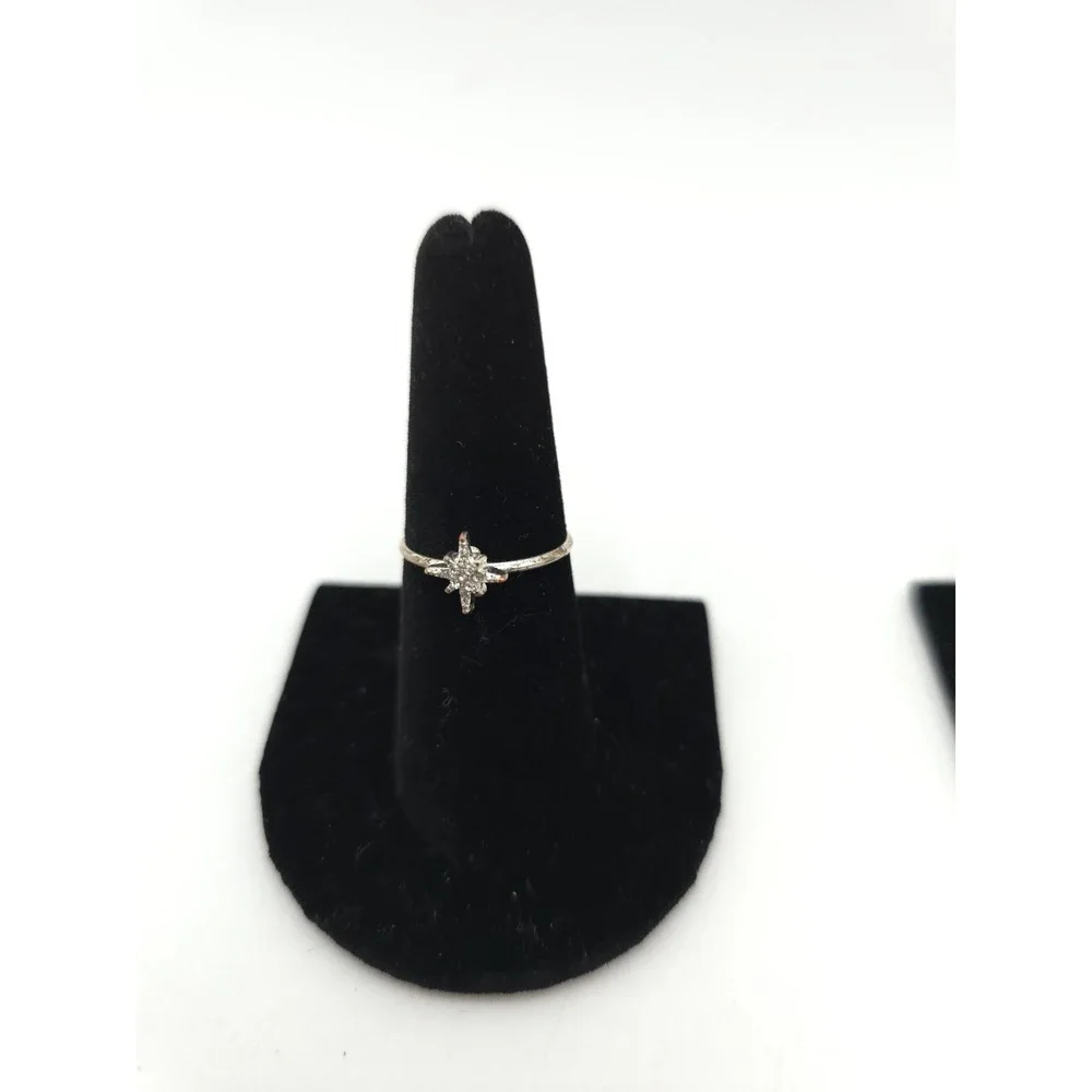 Lot Of 4 Moon Stars Silver‎ Tone Rings v size 7.25